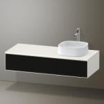 Duravit Zencha jobbos alsószekrény 130, fiókrendező nélkül, strukturált fekete/matt fehér ZE4812R63840000 (ZE4812R63840000)