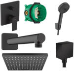 Hansgrohe Vernis Shape 2 funkciós zuhanyrendszer csomag egykaros rejtett csapteleppel matt fekete