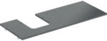 Geberit One márványhatású mosdópult bal oldali kivágással, pultra ültethető tálformájú mosdóhoz 120x47cm, matt fekete 505.125. 00.2 (505.125.00.2) - szaniteronline