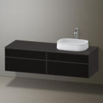 Duravit Zencha jobbos alsószekrény 160, fiókrendező nélkül, strukturált fekete/matt grafit ZE4824R63800000 (ZE4824R63800000)