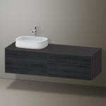 Duravit Zencha balos alsószekrény 160, fiókrendező nélkül, fekete tölgy/matt grafit ZE4824L16800000 (ZE4824L16800000)