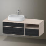 Duravit Zencha balos alsószekrény 130, fiókrendező nélkül, fekete tölgy/matt taupe ZE4828016830000 (ZE4828016830000)