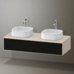 Duravit Zencha fiókos alsószekrény 130, fiókrendező nélkül, strukturált fekete/matt taupe ZE4813B63830000 (ZE4813B63830000)