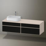 Duravit Zencha balos alsószekrény 160, fiókrendező nélkül, strukturált fekete/matt taupe ZE4824L63830000 (ZE4824L63830000)