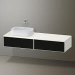Duravit Zencha balos alsószekrény 160, fiókrendező nélkül, textúrált fekete/matt fehér ZE4814L63840000 (ZE4814L63840000)