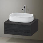 Duravit Zencha alsószekrény 65x55 cm 1 fiókkal, fiókrendező nélkül, fekete tölgy/matt grafit ZE4810016800000 (ZE4810016800000)