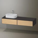 Duravit Zencha balos alsószekrény 160, fiókrendező nélkül, natúr tölgy/matt grafit ZE4814L30800000 (ZE4814L30800000)