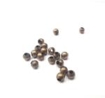  Gyöngy alkatrész- fémköztes golyó 3mm 20db/csomag antikréz