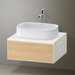 Duravit Zencha alsószekrény 65x55 cm 1 fiókkal, fiókrendező nélkül, natúr tölgy/matt fehér ZE4810030840000 (ZE4810030840000)