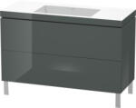 Duravit L-Cube c-bonded alsószekrény Vero Air kerámia mosdóval 120x48 cm, magasfényű dolomit LC6939N3838 (LC6939N3838)