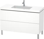 Duravit L-Cube c-bonded alsószekrény kerámia mosdóval 120x48 csapfurattal, matt fehér LC6939O1818 (LC6939O1818)