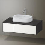 Duravit Zencha fiókos alsószekrény 100, fiókrendező nélkül, fehér üveg/matt grafit ZE4811064800000 (ZE4811064800000)