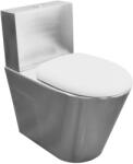 SAPHO Nofer vario kifolyású monoblokk WC 37x68x62 cm ülőkével és öblítőmechanikával, matt rozsdamentes acél 13016S (13016.S)
