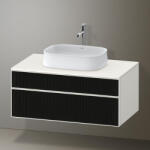 Duravit Zencha alsószekrény 100, fiókrendező nélkül, strukturált fekete/matt fehér ZE4821063840000 (ZE4821063840000)