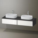 Duravit Zencha fiókos alsószekrény 160, fiókrendező nélkül, fehér üveg/matt grafit ZE4815B64800000 (ZE4815B64800000)