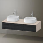 Duravit Zencha fiókos alsószekrény 130, fiókrendező nélkül, fekete tölgy/matt taupe ZE4813B16830000 (ZE4813B16830000)
