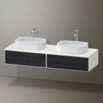 Duravit Zencha fiókos alsószekrény 160, fiókrendező nélkül, fekete tölgy/matt fehér ZE4815B16840000 (ZE4815B16840000)
