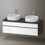 Duravit Zencha alsószekrény 130, fiókrendező nélkül, fehér üveg/matt grafit ZE4823B64800000 (ZE4823B64800000)