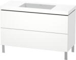 Duravit L-Cube c-bonded alsószekrény Vero Air kerámia mosdóval 120x48 cm, matt fehér LC6939N1818 (LC6939N1818)
