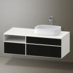 Duravit Zencha jobbos alsószekrény 130, fiókrendező nélkül, strukturált fekete/matt fehér ZE4829063840000 (ZE4829063840000)