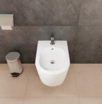 Hansgrohe EluPura Original S fali kerámia bidé csaplyukkal és túlfolyóval, fehér 60281450 (60281450)