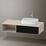 Duravit Zencha jobbos alsószekrény 130, fiókrendező nélkül, strukturált fekete/matt taupe ZE4819063830000 (ZE4819063830000)