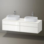 Duravit Zencha fiókos alsószekrény 160, fiókrendező nélkül, fehér üveg/matt fehér ZE4825B64840000 (ZE4825B64840000)