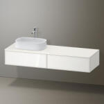 Duravit Zencha balos alsószekrény 160, fiókrendező nélkül, fehér üveg/matt fehér ZE4814L64840000 (ZE4814L64840000)