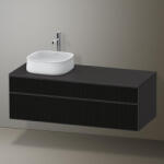 Duravit Zencha balos alsószekrény 130, fiókrendező nélkül, strukturált fekete/matt grafit ZE4822L63800000 (ZE4822L63800000)