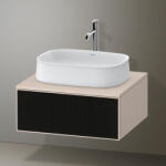 Duravit Zencha alsószekrény 65x55, fiókrendező nélkül, strukturált fekete/matt taupe ZE4810063830000 (ZE4810063830000)