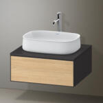 Duravit Zencha alsószekrény 65x55 cm 1 fiókkal, fiókrendező nélkül, natúr tölgy/matt grafit ZE4810030800000 (ZE4810030800000)