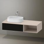 Duravit Zencha balos alsószekrény 130, fiókrendező nélkül, strukturált fekete/matt taupe ZE4818063830000 (ZE4818063830000)