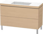 Duravit L-Cube c-bonded alsószekrény Vero Air kerámia mosdóval 120x48 cm, természetes tölgy LC6939N3030 (LC6939N3030)