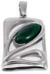 Ékszershop Malachit köves áttört ezüst medál (2140388)