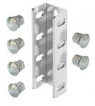 Obo Bettermann 6018408 VUS 7 A2 U-oszlop összekötő félgömbfejű csavarokkal együtt 190x61 2B felületkezelés nélkül, utókezelt (6018408)