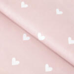 Goldea pamutvászon - szívecskék, púderrózsaszín alapon 160 cm