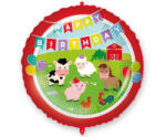 Decorata Party Fólia lufi 18" 46cm Happy Birthday, Farm (LUFI158880)