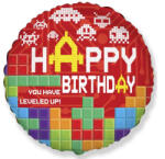 Flexmetal Szülinapi lufi 18" 45cm Happy Birthday (LUFI723647)