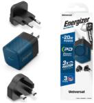 Energizer Зарядно устройство Energizer A20MU, USB-C, EU, UK, US, 20W, Син (A20MUBL)