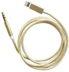mobilNET AUX csatlakozókábel Lightning csatlakozókkal / 3, 5 mm-es jack, 1M, arany, Eco csomagolás