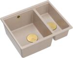 Quadron Logan chiuveta graniteq 55x46 cm bej HCQL5646U2-G1_U (HCQL5646U2G1U) Chiuveta