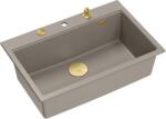 Quadron Marc chiuveta graniteq 76x50 cm gri/grafit/onix-bej HQM7650U4_PVDG1 (HQM7650U4PVDG1) Chiuveta