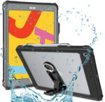 SHELLBOX - Vízálló IP68 - iPad 10.2" (2019 / 2020 / 2021) - Fekete tok