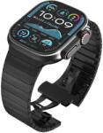 Techsuit - Óraszíj (W012) - Apple Watch 1/2/3/4/5/6/7/8/9/10/SE/SE 2 (38/40/41/42 mm) - Fekete