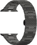 Techsuit - 32mm-es Óraszíj (W052) - Apple Watch 1/2/3/4/5/6/7/8/9/10/SE/SE 2 (38/40/41/42mm) - Fekete