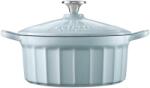 Buydeem Cratita cu capac BUYDEEM CP521-WB, 2.9 l, Fonta emailata (Albastru deschis) (CP521-WB)
