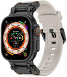 Techsuit - Óraszíj (W064) - Apple Watch 1/2/3/4/5/6/7/8/9/10/SE/SE 2/Ultra/Ultra 2 (42/44/45/46/49mm) - Titán Fekete Szürke