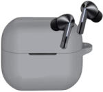 Techsuit - Szilikon Tok - Samsung Galaxy Buds 3 / 3 Pro-hoz, Simított Ultravékony Anyag - Szürke tok