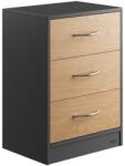 Casaria® Eloise éjjeliszekrény 54x39x28cm - fa/szürke (109459)