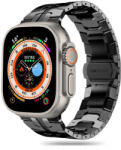 Techsuit - Óraszíj (W063) - Apple Watch 1/2/3/4/5/6/7/8/9/10/SE/SE 2/Ultra/Ultra 2 (42/44/45/46/49mm) - Fekete